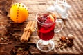 Mulled wine with spices