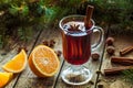 Mulled wine traditional hot spiced alcohol