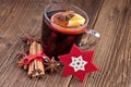 Mulled wine winter hot drink