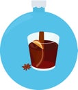 Mulled wine. Xmas drink. Christmas holiday alcoholic cocktail.