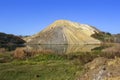 Mullock hill behind open-pit in Bor, Serbia Royalty Free Stock Photo