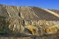 Mullock hill behind open-pit in Bor, Serbia Royalty Free Stock Photo