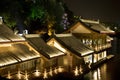 Mulong Lake Buildings, Guilin, China Royalty Free Stock Photo