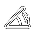 multi angle adjustment line icon vector illustration Royalty Free Stock Photo