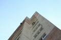 Multi-apartment high-rise residential building, view from below. Housing, real estate market, crisis Royalty Free Stock Photo