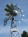 Multi-bladed steel windmill