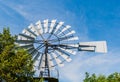 Multi-bladed wind pump from close