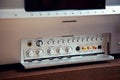 Multi Channel Audio Video Stereo Receiver with Open Control Compartment Royalty Free Stock Photo