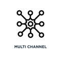 multi channel icon. multi channel concept symbol design, vector Royalty Free Stock Photo