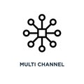 multi channel icon. multi channel concept symbol design, vector Royalty Free Stock Photo