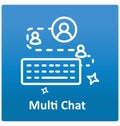 Multi chat Isolated Vector icon that can easily modified or edit. Royalty Free Stock Photo