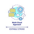 Multi-cloud approach concept icon