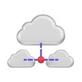 Multi-Cloud Connection 3d Icon