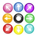 Multi color arrow and orb Royalty Free Stock Photo