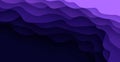 multi color asbtract purple wave papercut overlap layers background. Royalty Free Stock Photo