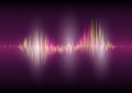 Multi color Audio waveform technology background Digital equalizer technology abstract Vector image