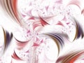 Multi Color Blur Bright Background. Fractal Twirl Curved Lines