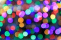 Multi color bokeh, Defocused light for christmas, new year and funny holiday background