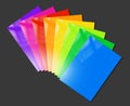 Multi color booklets range mockup on black background