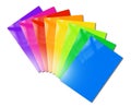 Multi color booklets range mockup on white background