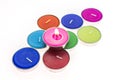 Multi color candle Royalty Free Stock Photo