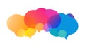 Multi-Color Chat Bubble Group, Dynamic Communication Graphic, vector design Generative AI Royalty Free Stock Photo