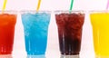 Multi-color cool soft drink