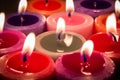 Multi color flame candle Royalty Free Stock Photo