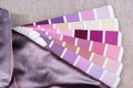 Multi Color guide palette with fabric samples Royalty Free Stock Photo