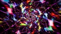 Abstract Multi Colored Hallucination Lines and Shapes Background