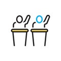 Multi color icon for Participation, support and debate Royalty Free Stock Photo