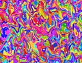 Multi-color illustration of many mixed colored lines. Abstract Art