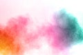 Multi color powder explosion on white background Royalty Free Stock Photo