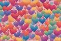 Multi color rainbow heart background Royalty Free Stock Photo