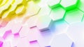 Multi color technology hexagon pattern background Royalty Free Stock Photo