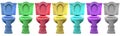 Multi Color Toilet Commode Head Porcelain Throne