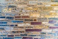 Multi Color Treated Brick Stone Surface Background, New Jersey, USA Royalty Free Stock Photo