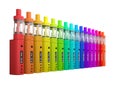 Multi-color Vaping battery mod Royalty Free Stock Photo
