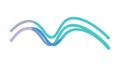 Multi-Color Wavy Lines Abstract Vector Element, vector design Generative AI Royalty Free Stock Photo
