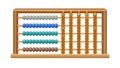 Multi-colored Abacus, Educational Math Learning Aid, vector design Generative AI Royalty Free Stock Photo