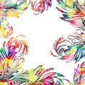 Multi-colored abstract background of lines and butterflies. Vector illustration Royalty Free Stock Photo