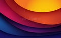 multi colored abstract red orange green purple yellow colorful gradient papercut overlap layers background. Royalty Free Stock Photo