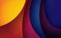 multi colored abstract red orange green purple yellow colorful gradient papercut overlap layers background. Royalty Free Stock Photo