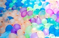 Multi-colored balloons filled with water prepared for the game Royalty Free Stock Photo