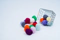 Multi-colored balls of thread. Royalty Free Stock Photo