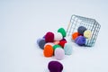 Multi-colored balls of thread. Royalty Free Stock Photo