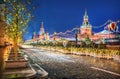 Multi-colored balls on trees on Red Square