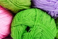 Multi-colored balls of yarn Royalty Free Stock Photo