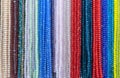 Multi-colored beads from various semi-precious stones Royalty Free Stock Photo