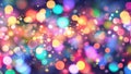 Multi colored bokeh lights swirl together in a mesmerizing dance